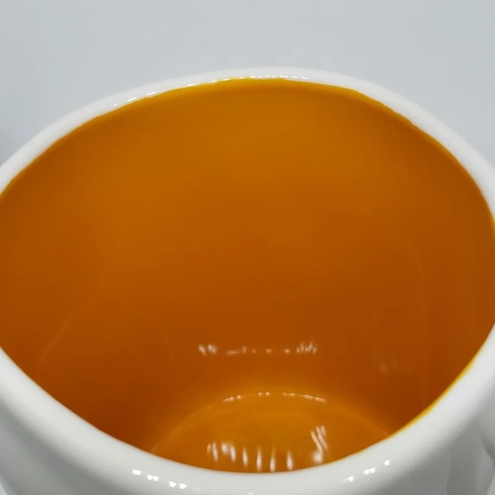 Rae Dunn white orange new mug FALL